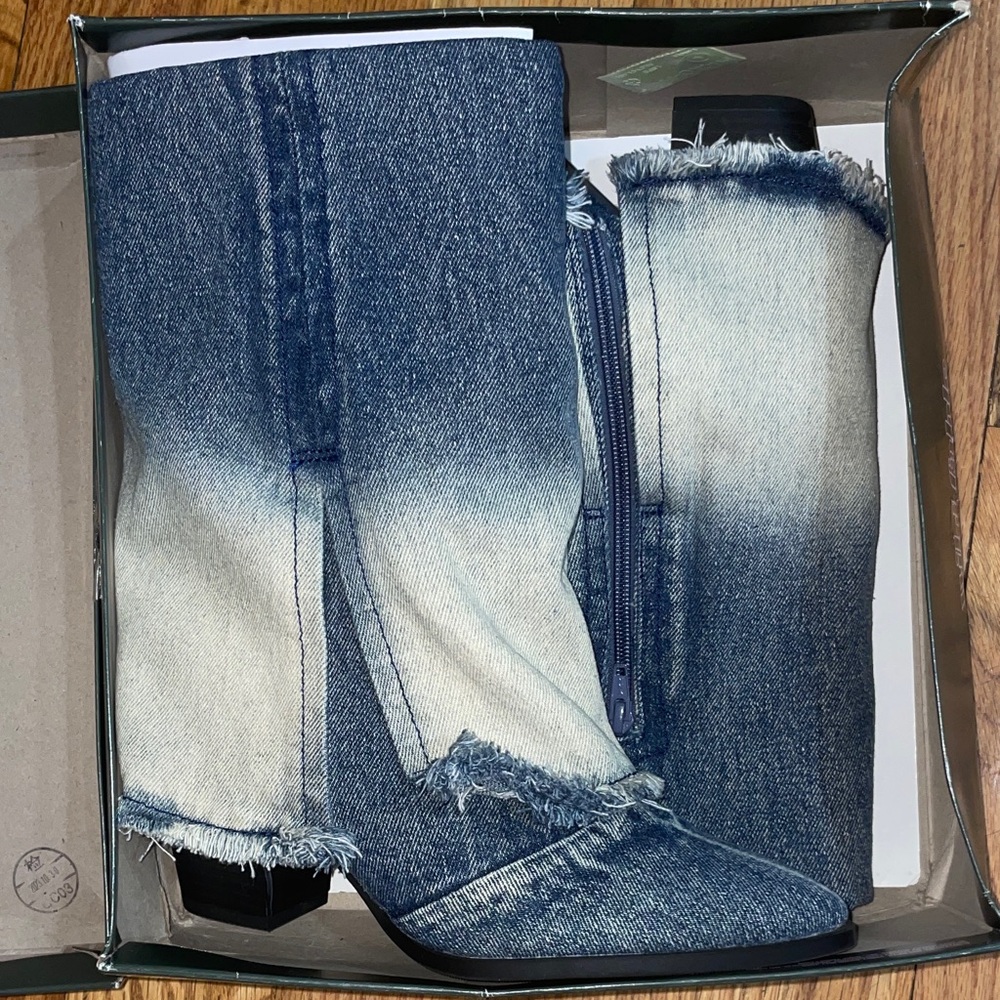 NEW Wild Fable Calista Boots-Denim Ombre Boots sz 10 - Picture 2 of 9